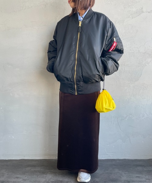 Alpha Industries（アルファインダストリーズ）の「[ALPHA/アルファ] MAｰ1 フライトミリタリージャケット（ミリタリージャケット・レディース・グレー/ブラック/オリーブ・M/L）」の6枚目の写真