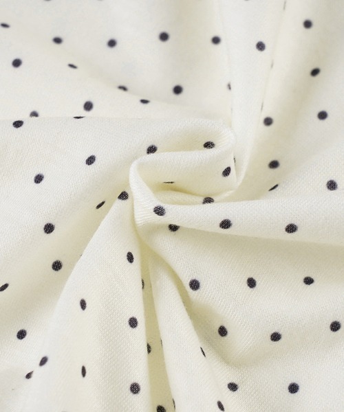 Mejoul(メジュール)の「【2026春夏新作】フロントリボン裾フリルドットロンT(Tシャツ/カットソー・レディース・ブラック/ホワイト・F)」の9枚目の写真