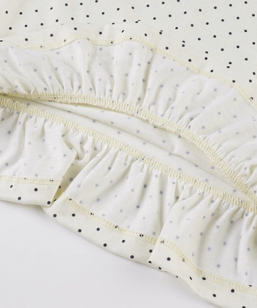 Mejoul(メジュール)の「【2026春夏新作】フロントリボン裾フリルドットロンT(Tシャツ/カットソー・レディース・ブラック/ホワイト・F)」の10枚目の写真