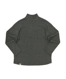 RAIN DROP-SHOULDER TURTLE-NECK TEE (Black)