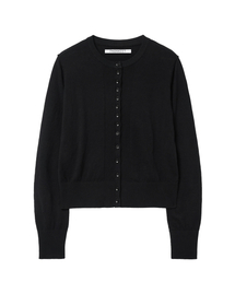 PARAKEET（パラキート）の「マルチボタンコットンラウンドカーディガン（ブラック）（カーディガン/ボレロ）」