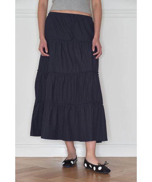 HOMEBODY THINGS(ホームバディ ティングズ)の「Maxi Shirring Flare Skirt (NAVY)(スカート・レディース・その他・FREE)」の6枚目の写真