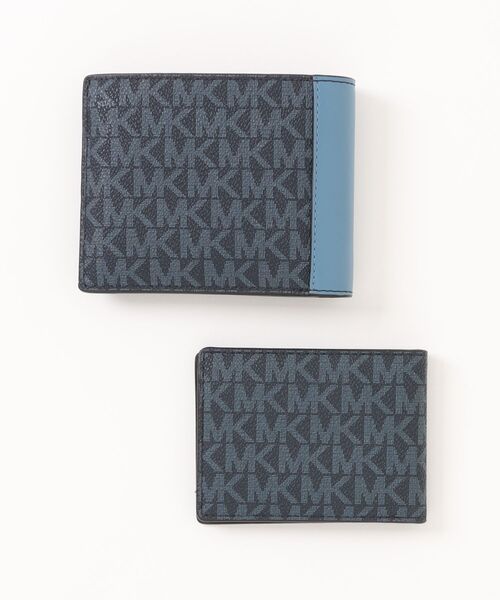 MICHAEL KORS(マイケルコース)の「COOPER ビルフォールド ウォレット ウィズ パスケース - MKシグネチャー(札入れ/マネークリップ・メンズ・ブルー系・FREE)」の2枚目の写真