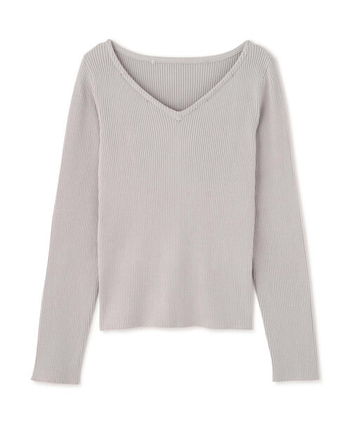 PROPORTION BODY DRESSING(プロポーションボディドレッシング)の「ラッフルカラーニットトップス / 1216170100(ニット/セーター・レディース・ピンク/ブラック/グレー・FREE)」の19枚目の写真