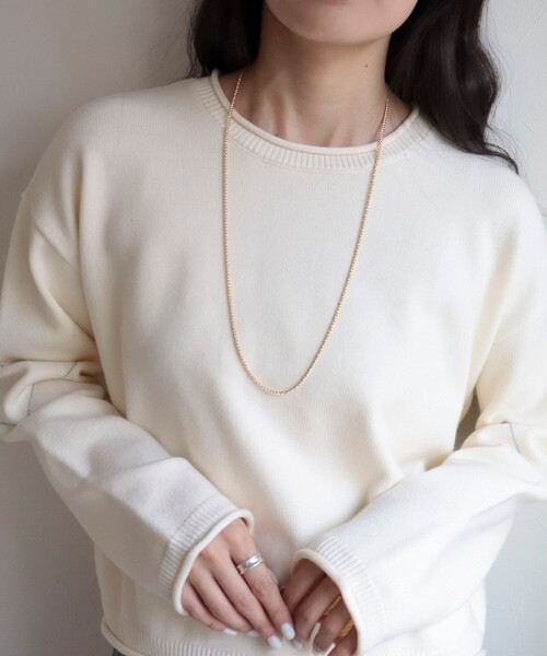 fredy emue（フレディエミュ）の「ねじりチェーンアジャストロングネックレス（ネックレス・レディース・シルバー/ゴールド・FREE）」の5枚目の写真