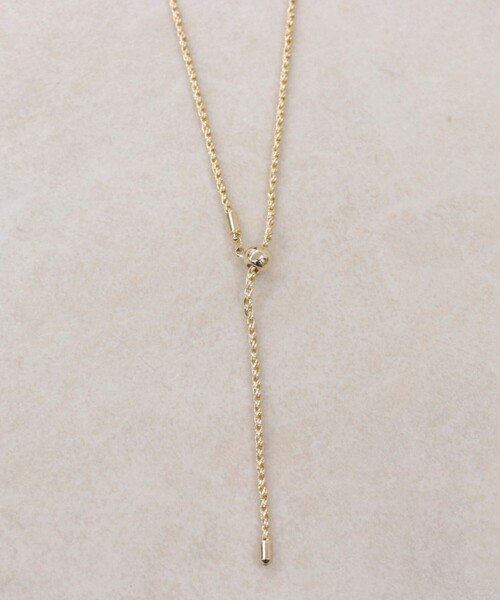 fredy emue（フレディエミュ）の「ねじりチェーンアジャストロングネックレス（ネックレス・レディース・シルバー/ゴールド・FREE）」の8枚目の写真