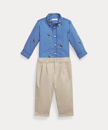 POLO RALPH LAUREN CHILDRENSWEAR（ポロ ラルフ ローレン チルドレンズウェア）の「Polo ベア シャツ & フレックス アブレージョン パンツ セット（その他ベビーウェア）」
