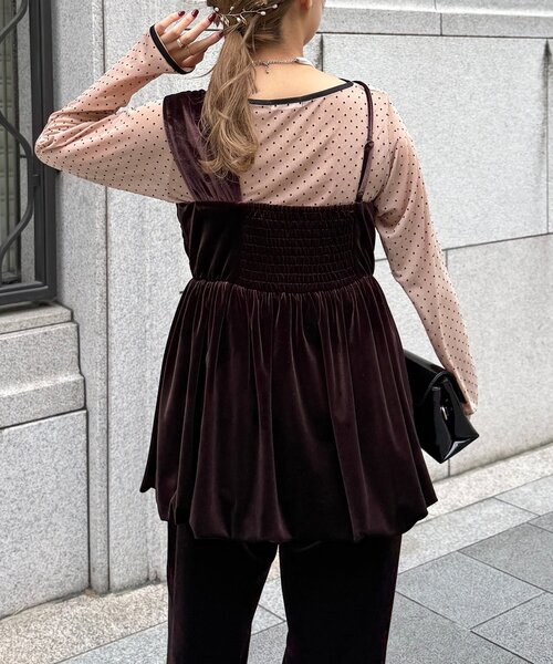 CPCM（シーピーシーエム）の「【WEB限定】3点セットベロアセットアップ（ワンピース・レディース・グレー/ブラウン・FREE）」の15枚目の写真