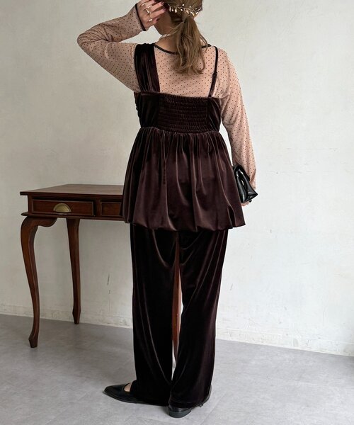 CPCM（シーピーシーエム）の「【WEB限定】3点セットベロアセットアップ（ワンピース・レディース・グレー/ブラウン・FREE）」の20枚目の写真