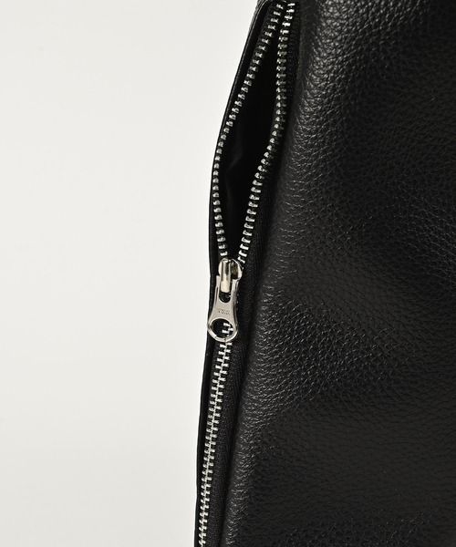 ADAM PATEK（アダムパテック）の「《ADAMPATEK》new shrink leather drawstring mini bag/レザー巾着ミニバッグ（ハンドバッグ・メンズ・ブラック・FREE）」の9枚目の写真