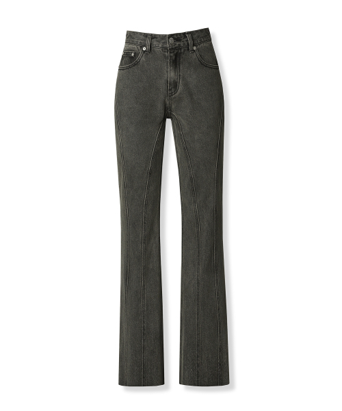 AVANDRESS（アバンドレス ）の「Thin Bootscut Pants ASH GREY（デニムパンツ・レディース・ライトグレー・MEDIUM/SMALL/LARGE）」の4枚目の写真