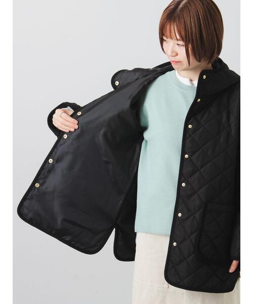 Lugnoncure（ルノンキュール）の「撥水フード付きスナップボタンリラックスキルトジャケット（その他アウター・レディース・チャコールグレー/ブラック/ベージュ・F）」の16枚目の写真