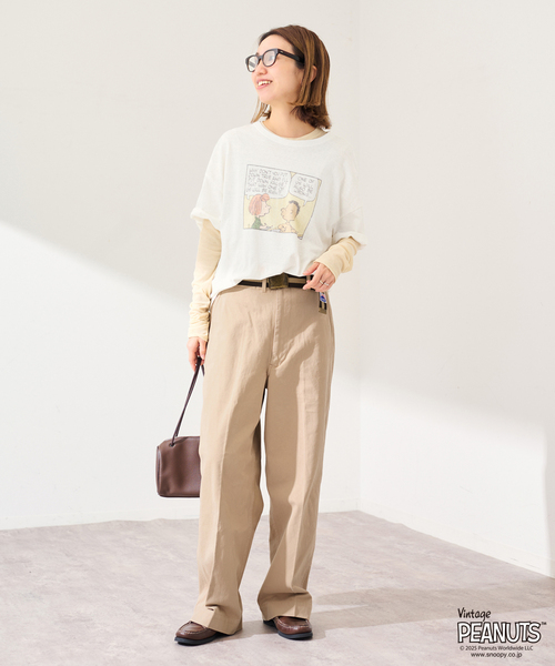 FRAMeWORK(フレームワーク)の「BURK 別注 ガチャベルト付きチノパン(チノパンツ・レディース・ネイビー/ベージュ・LARGE/MEDIUM/SMALL)」の19枚目の写真