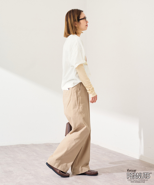 FRAMeWORK(フレームワーク)の「BURK 別注 ガチャベルト付きチノパン(チノパンツ・レディース・ネイビー/ベージュ・LARGE/MEDIUM/SMALL)」の20枚目の写真