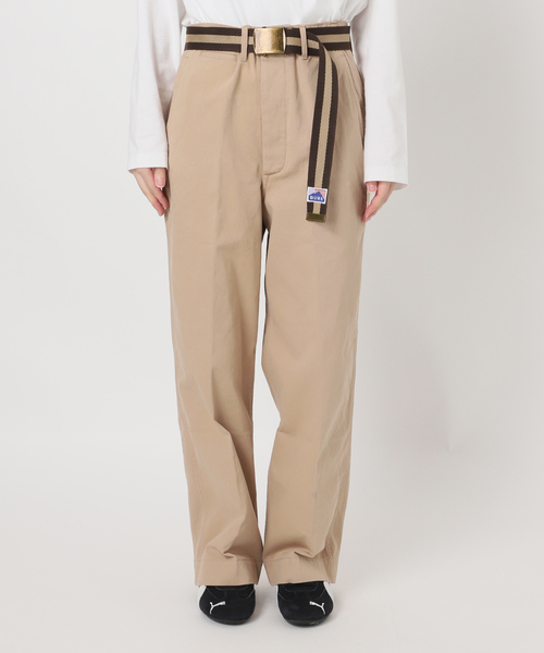 FRAMeWORK(フレームワーク)の「BURK 別注 ガチャベルト付きチノパン(チノパンツ・レディース・ネイビー/ベージュ・LARGE/MEDIUM/SMALL)」の4枚目の写真