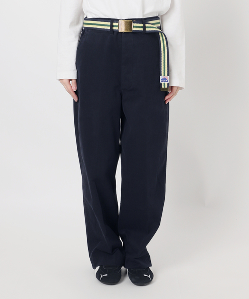 FRAMeWORK(フレームワーク)の「BURK 別注 ガチャベルト付きチノパン(チノパンツ・レディース・ネイビー/ベージュ・LARGE/MEDIUM/SMALL)」の7枚目の写真