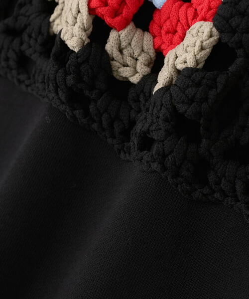 DISCOVERED(ディスカバード)の「DISCOVERED(ディスカバード) 別注 CROCHET SLEEVE SWEAT(ニット/セーター・レディース・ホワイト/ブラック・F)」の19枚目の写真