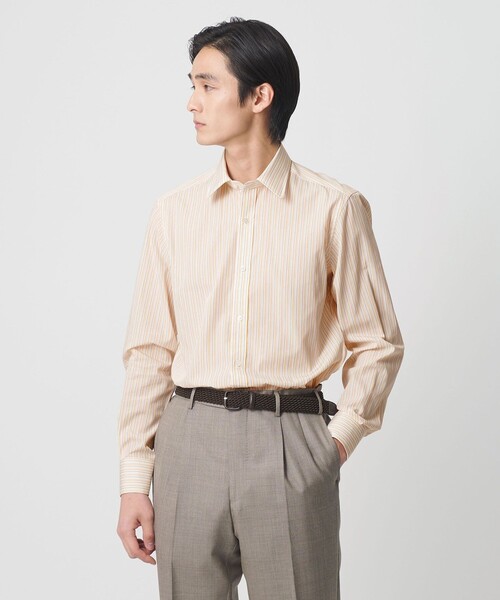 UNITED ARROWS(ユナイテッドアローズ)の「ALBINI オルタネートストライプ ラウンド レギュラーカラーシャツ(シャツ/ブラウス・メンズ・オレンジ・39cm/41cm/38cm/40cm)」の7枚目の写真