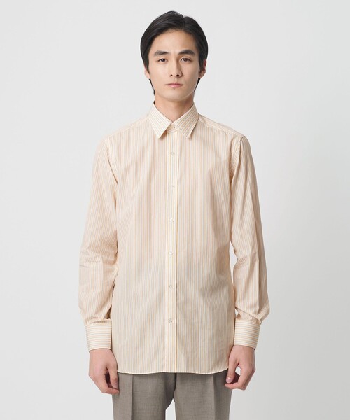 UNITED ARROWS(ユナイテッドアローズ)の「ALBINI オルタネートストライプ ラウンド レギュラーカラーシャツ(シャツ/ブラウス・メンズ・オレンジ・39cm/41cm/38cm/40cm)」の11枚目の写真