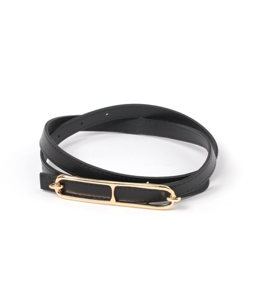 Elura（エルーラ）の「オーバルバックル細ベルト/643005（ベルト・レディース・ベージュ/ホワイト/ブラック・ONE SIZE）」の6枚目の写真