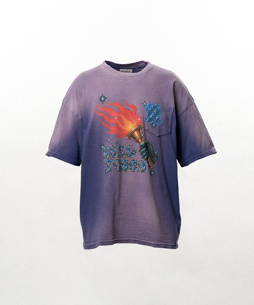 KAMIYA(カミヤ)の「"REAL TORCH" Distressed Pocket T-shirt(Tシャツ/カットソー・メンズ・レッド/ネイビー/ブラック・M)」の2枚目の写真