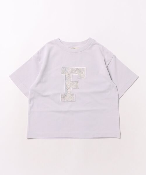 FITH（フィス）の「Smooth Cotton Jersey F Logo Tee（Tシャツ/カットソー・キッズ・ホワイト/ピンク・115/125）」の2枚目の写真
