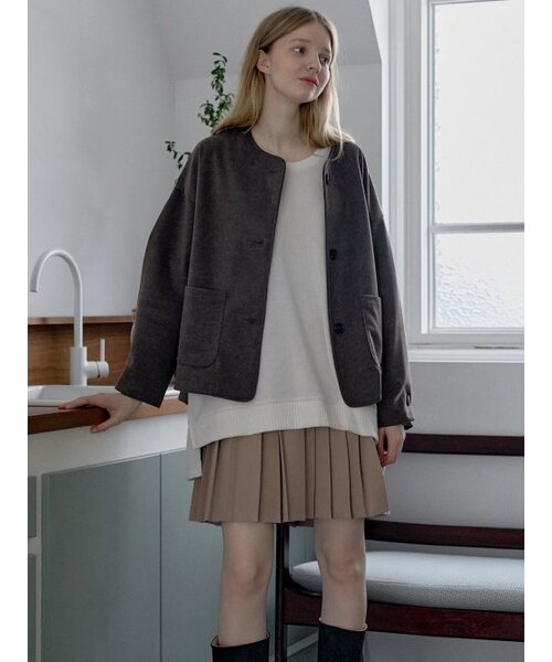 AVANT-G(アバン)の「Overfit Round TR Jacket - BROWN(その他アウター・レディース・その他・FREE)」の2枚目の写真