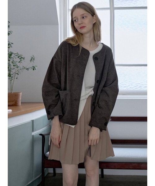 AVANT-G(アバン)の「Overfit Round TR Jacket - BROWN(その他アウター・レディース・その他・FREE)」の3枚目の写真