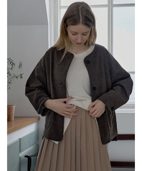 AVANT-G(アバン)の「Overfit Round TR Jacket - BROWN(その他アウター・レディース・その他・FREE)」の4枚目の写真