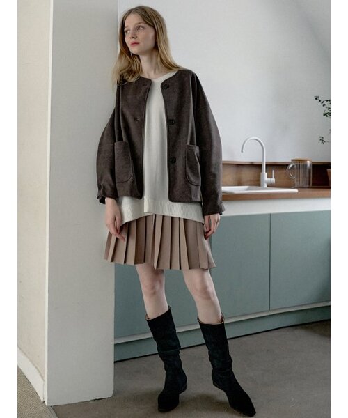 AVANT-G(アバン)の「Overfit Round TR Jacket - BROWN(その他アウター・レディース・その他・FREE)」の5枚目の写真