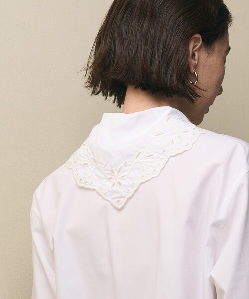 BEAUTY&YOUTH UNITED ARROWS（ビューティーアンドユースユナイテッドアローズ）の「エンブロイダリーカラー シャツ（シャツ/ブラウス・レディース・ライム/ホワイト・FREE）」の5枚目の写真