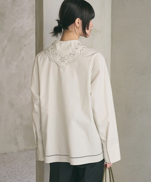 BEAUTY&YOUTH UNITED ARROWS（ビューティーアンドユースユナイテッドアローズ）の「エンブロイダリーカラー シャツ（シャツ/ブラウス・レディース・ライム/ホワイト・FREE）」の11枚目の写真
