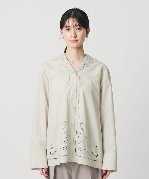 BEAUTY&YOUTH UNITED ARROWS（ビューティーアンドユースユナイテッドアローズ）の「エンブロイダリーカラー シャツ（シャツ/ブラウス・レディース・ライム/ホワイト・FREE）」の14枚目の写真