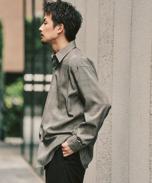 417 EDIFICE（フォーワンセブンエディフィス）の「【LE JAPON ATELIER】 Akita レギュラーウールシャツ（シャツ/ブラウス・メンズ・チャコールグレー/ブラウン/チョコ/ブラック・LARGE/MEDIUM/SMALL）」の10枚目の写真