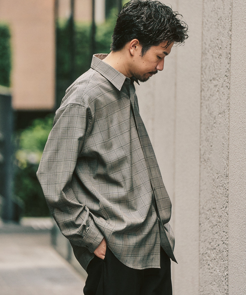 417 EDIFICE（フォーワンセブンエディフィス）の「【LE JAPON ATELIER】 Akita レギュラーウールシャツ（シャツ/ブラウス・メンズ・チャコールグレー/ブラウン/チョコ/ブラック・LARGE/MEDIUM/SMALL）」の11枚目の写真