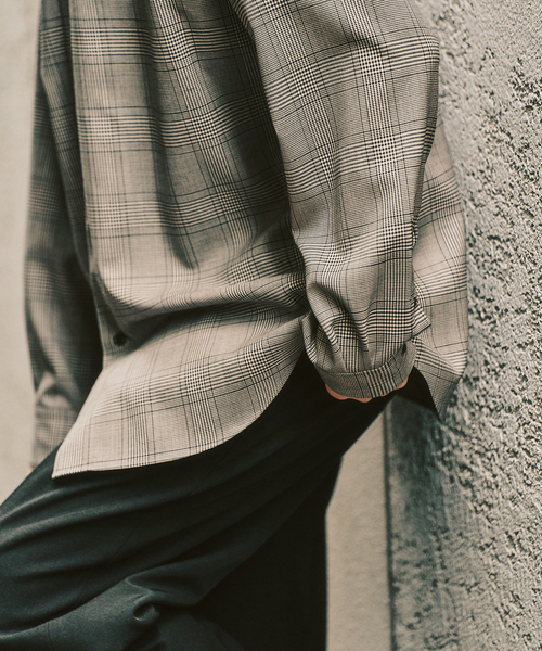 417 EDIFICE（フォーワンセブンエディフィス）の「【LE JAPON ATELIER】 Akita レギュラーウールシャツ（シャツ/ブラウス・メンズ・チャコールグレー/ブラウン/チョコ/ブラック・LARGE/MEDIUM/SMALL）」の13枚目の写真