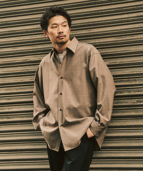 LE JAPON ATELIER】 Akita レギュラーウールシャツ（シャツ/ブラウス