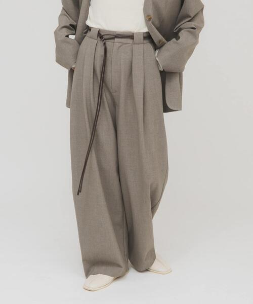 KBF（ケイビーエフ）の「『2サイズ展開』ベルトSETスラックス（その他パンツ・レディース・ブラウン系その他/グレー系その他・36/38）」の10枚目の写真