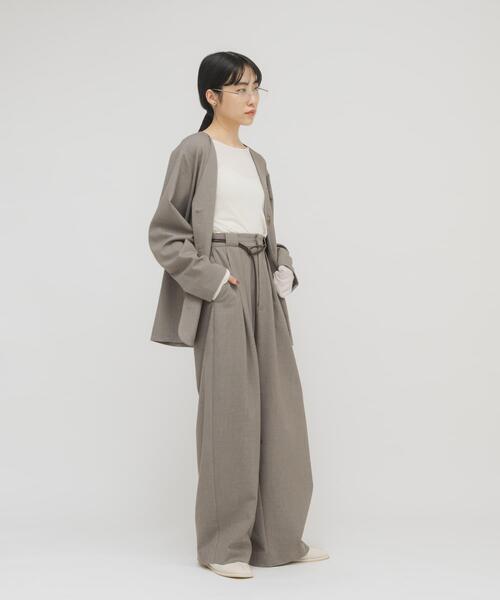 KBF（ケイビーエフ）の「『2サイズ展開』ベルトSETスラックス（その他パンツ・レディース・ブラウン系その他/グレー系その他・36/38）」の6枚目の写真