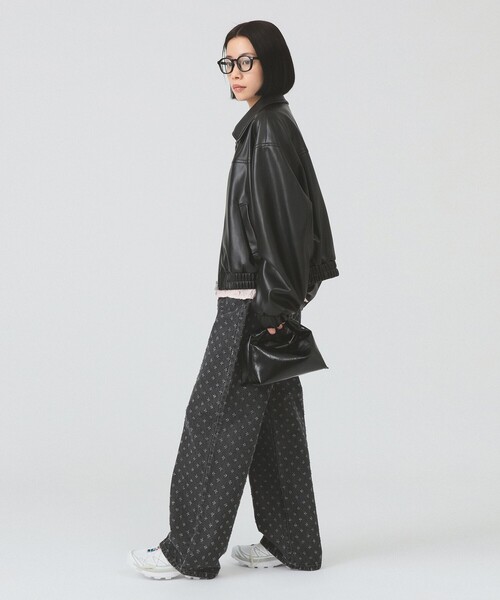 Ray BEAMS（レイビームス）の「ジャカード デニム ストレート パンツ（デニムパンツ・レディース・ブルー/グレー・0/1）」の15枚目の写真