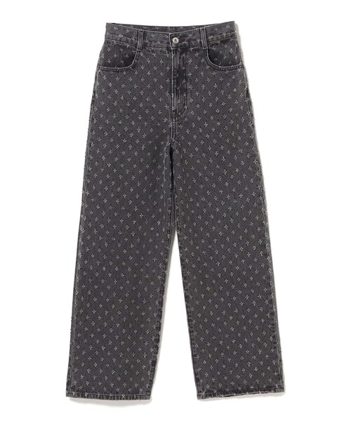 Ray BEAMS(レイビームス)の「ジャカード デニム ストレート パンツ(デニムパンツ・レディース・ブルー/グレー・0/1)」の18枚目の写真