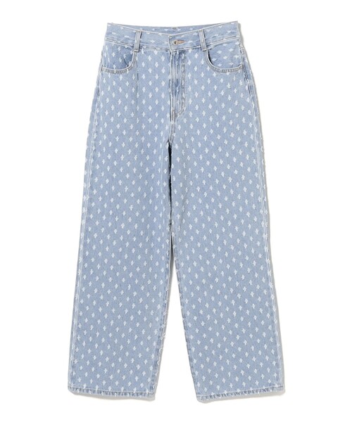 Ray BEAMS(レイビームス)の「ジャカード デニム ストレート パンツ(デニムパンツ・レディース・ブルー/グレー・0/1)」の22枚目の写真