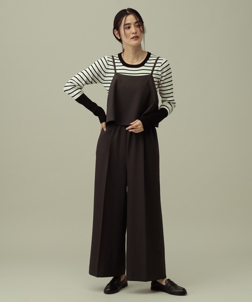 LAKOLE(ラコレ)の「【セレモニー/卒入式にも】<多機能素材>パウダリーツイルサロペット / 638586(サロペット/オーバーオール・レディース・ネイビー系8/チャコールグレー/グレー・FREE)」の21枚目の写真