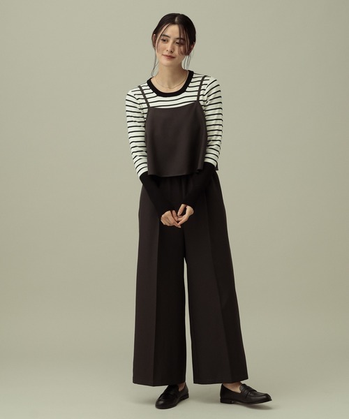 LAKOLE(ラコレ)の「【セレモニー/卒入式にも】<多機能素材>パウダリーツイルサロペット / 638586(サロペット/オーバーオール・レディース・ネイビー系8/チャコールグレー/グレー・FREE)」の20枚目の写真