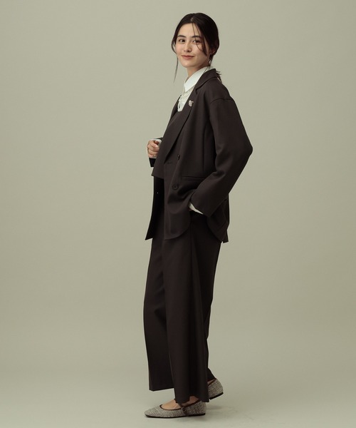 LAKOLE(ラコレ)の「【セレモニー/卒入式にも】<多機能素材>パウダリーツイルサロペット / 638586(サロペット/オーバーオール・レディース・ネイビー系8/チャコールグレー/グレー・FREE)」の15枚目の写真