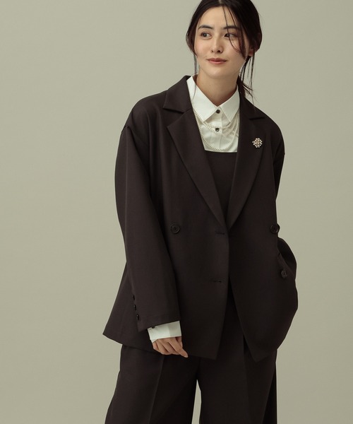 LAKOLE(ラコレ)の「【セレモニー/卒入式にも】<多機能素材>パウダリーツイルサロペット / 638586(サロペット/オーバーオール・レディース・ネイビー系8/チャコールグレー/グレー・FREE)」の19枚目の写真