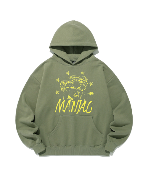 NICE GHOST CLUB(ナイスゴーストクラブ)の「MANIAC GIRL HOODIE_GREEN(NG2EFUM418A)(パーカー・レディース・グリーン・S/M/L)」の1枚目の写真