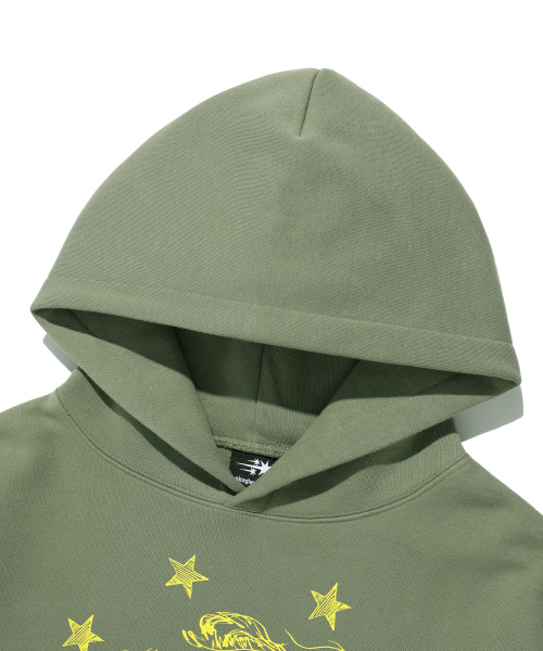 NICE GHOST CLUB(ナイスゴーストクラブ)の「MANIAC GIRL HOODIE_GREEN(NG2EFUM418A)(パーカー・レディース・グリーン・S/M/L)」の3枚目の写真