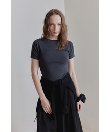 RAW CUT LINE HALF TOP (CHARCOAL)