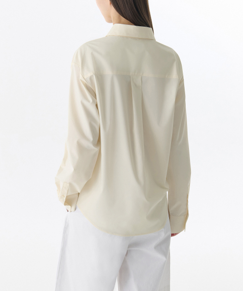 MUSINSA STANDARD WOMAN（ムシンサスタンダードウーマン）の「ウィメンズリンクルフリーシャツ [エクリュ]（シャツ/ブラウス・レディース・その他・SMALL/MEDIUM/LARGE/X-SMALL）」の2枚目の写真